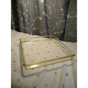 Vintage "Rare" PYREX $ Circle Stamp Clear Glass 12" x 12" Baking Pan Casserole